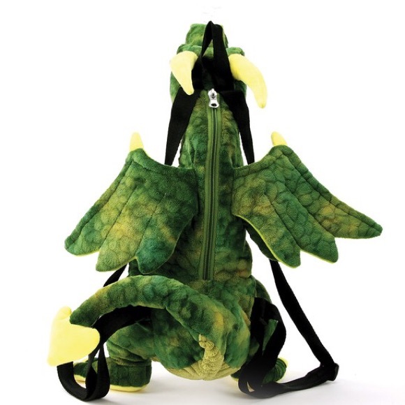 Great Gift! Plush 3D Multi-Color Metallic Magical Dragon Cute Backpack Backpack - Picture 10 of 12